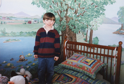 Brendan in his room