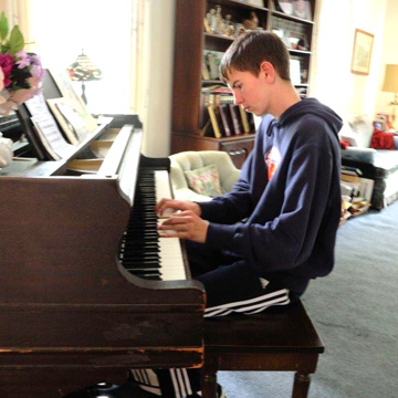 Brendan playing the piano